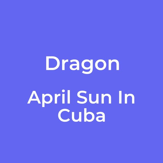 April Sun In Cuba