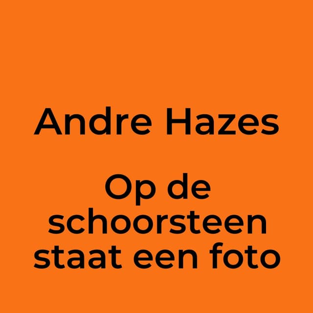 Op de schoorsteen staat een foto