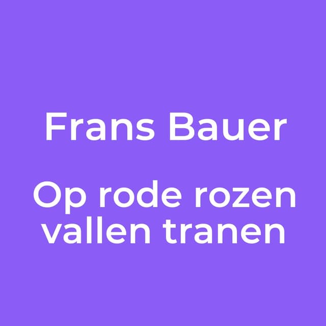 Op rode rozen vallen tranen
