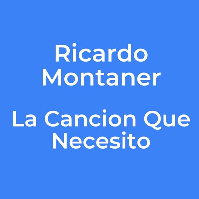 La Cancion Que Necesito
