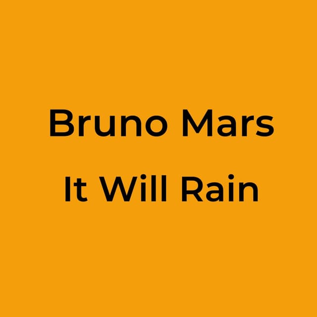It Will Rain