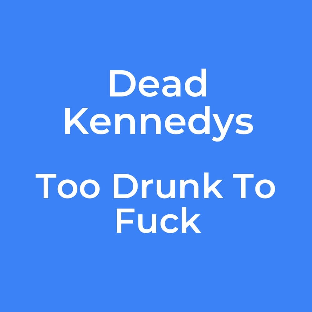 Dead Kennedys - Too Drunk To Fuck
