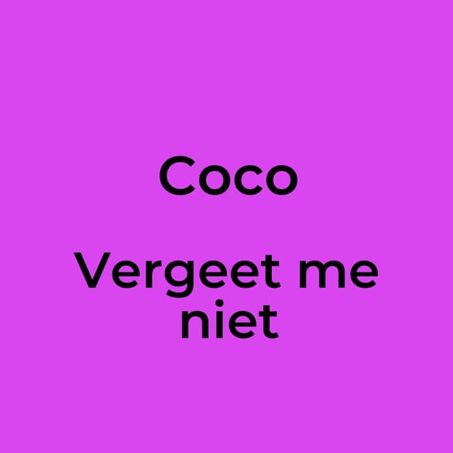 Vergeet me niet