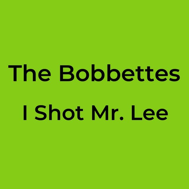 I Shot Mr. Lee