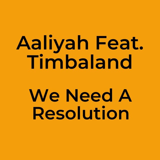 We Need A Resolution