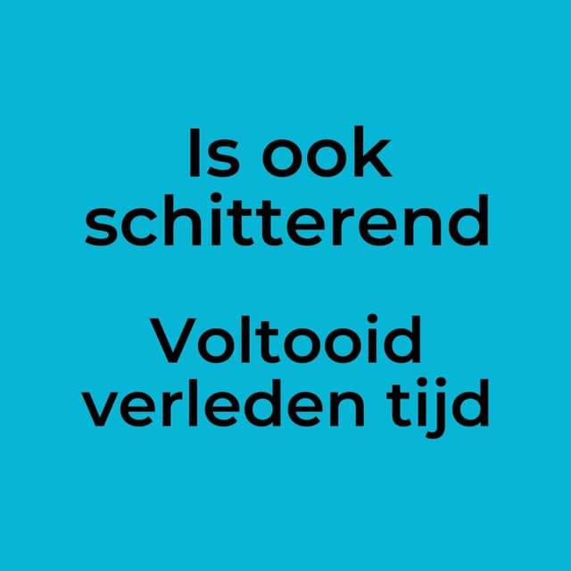 Voltooid verleden tijd