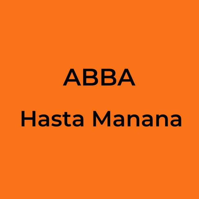 Hasta Manana