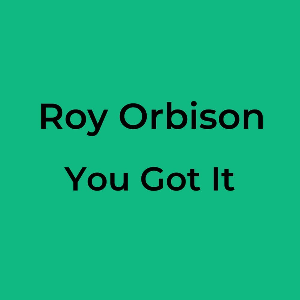 Roy Orbison - You Got It