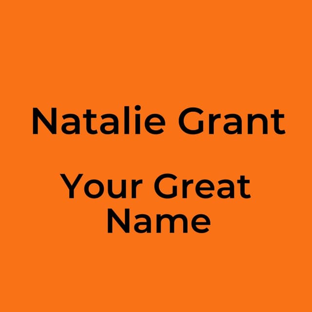 Your Great Name