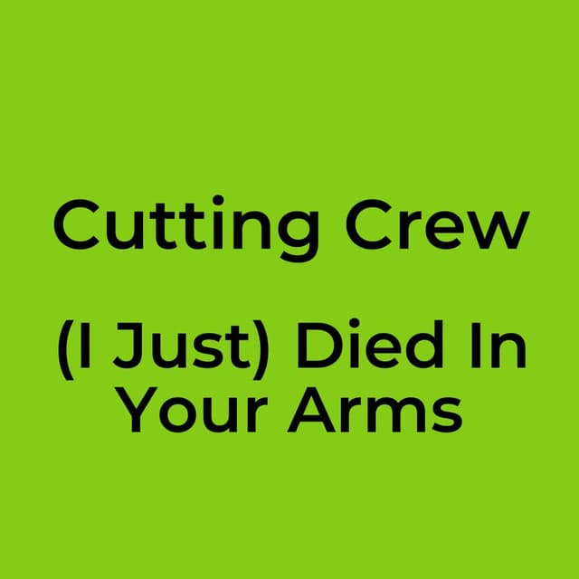 (I Just) Died In Your Arms