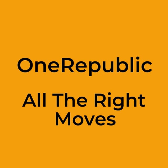 All The Right Moves