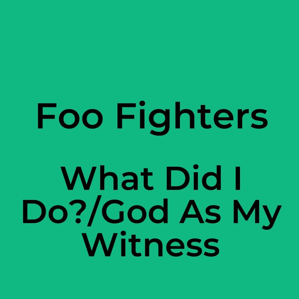 Foo Fighters - What Did I Do?/God As My Witness