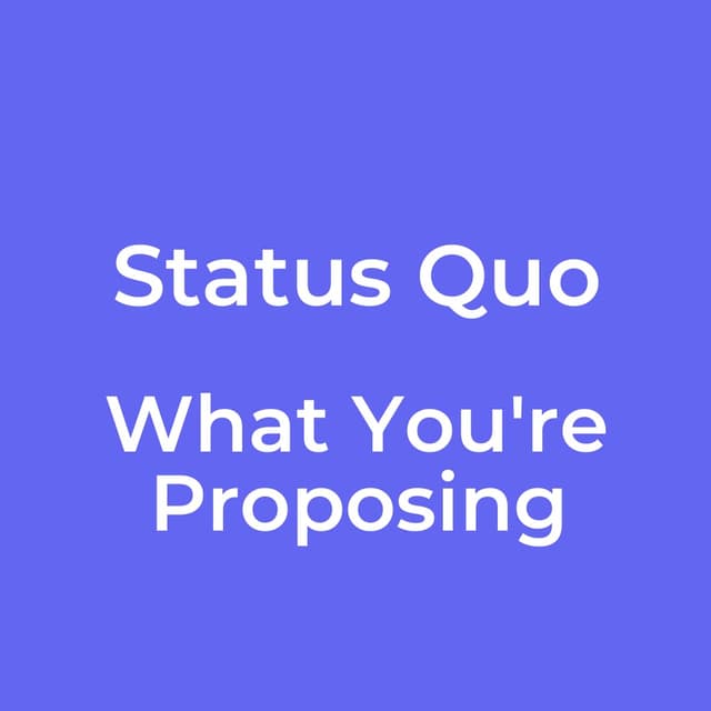 What You're Proposing