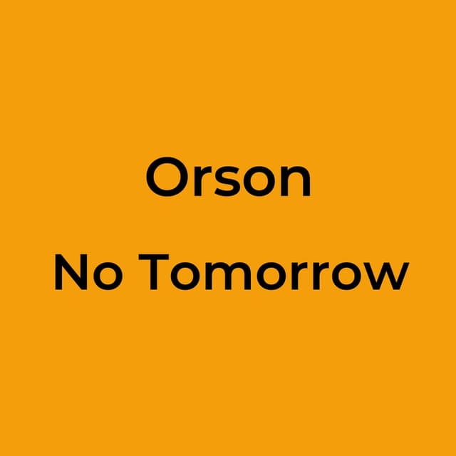 No Tomorrow
