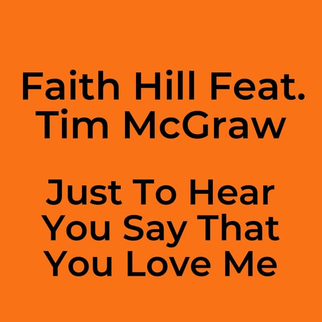 Just To Hear You Say That You Love Me