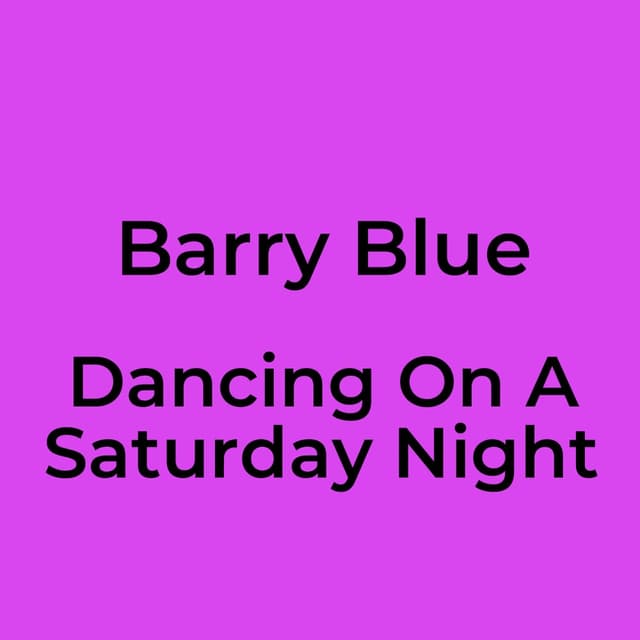 Dancing On A Saturday Night