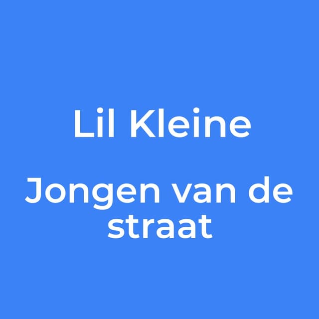 Jongen van de straat