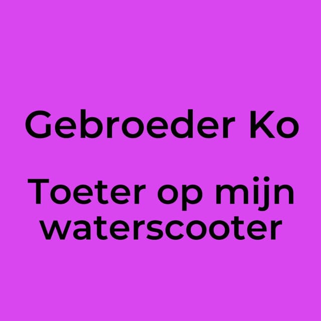 Toeter op mijn waterscooter