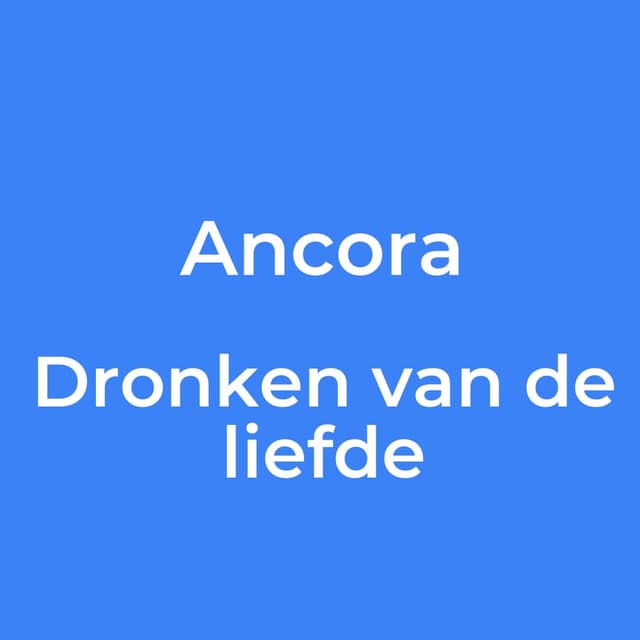 Dronken van de liefde