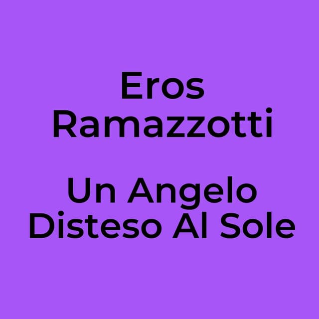 Un Angelo Disteso Al Sole