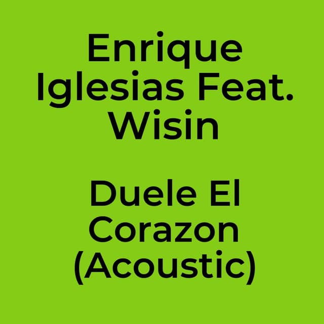 Duele El Corazon (Acoustic)