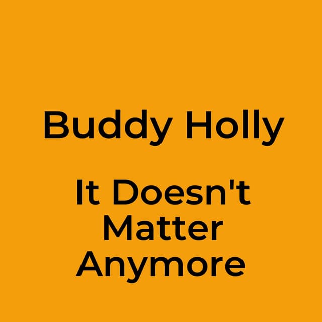 It Doesn't Matter Anymore