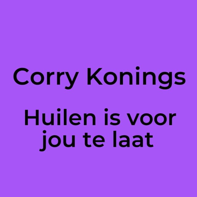 Huilen is voor jou te laat