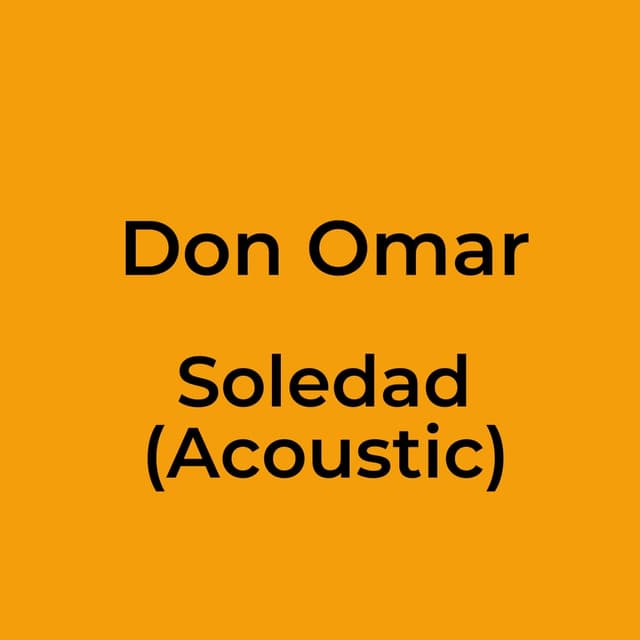 Soledad (Acoustic)