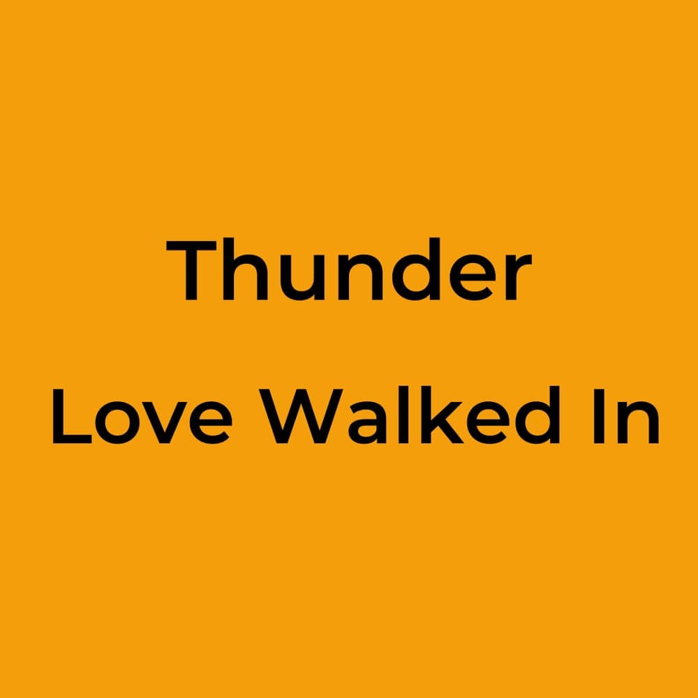 Thunder - Love Walked In