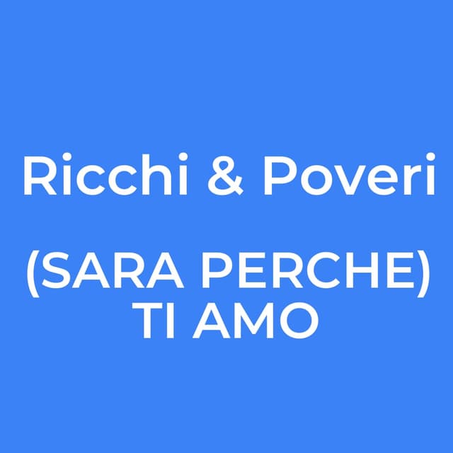 (SARA PERCHE) TI AMO