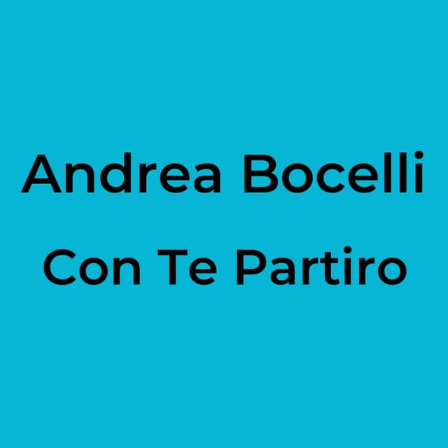 Con Te Partiro