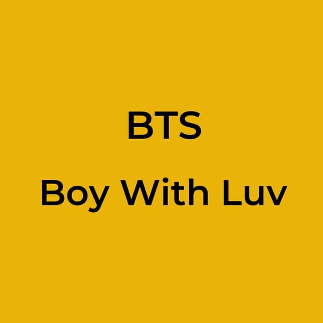 Boy With Luv