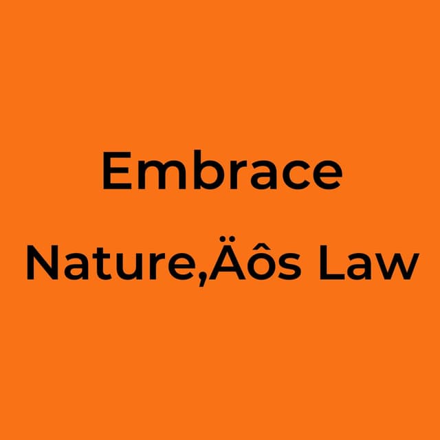 Nature‚Äôs Law