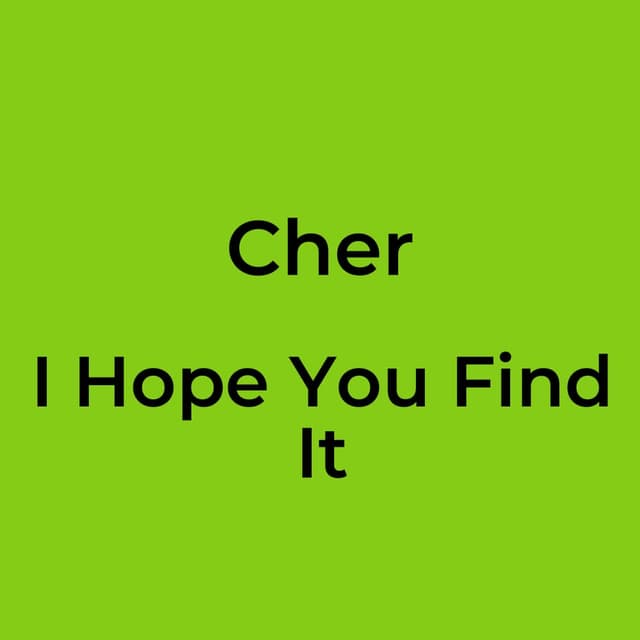 I Hope You Find It