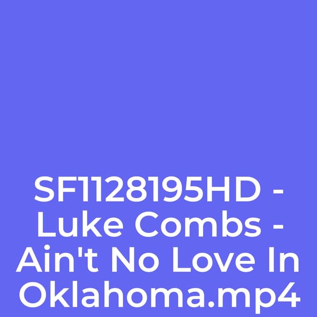Ain't No Love In Oklahoma