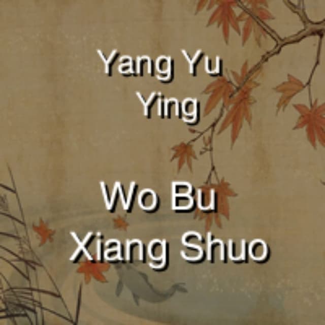 Wo Bu Xiang Shuo