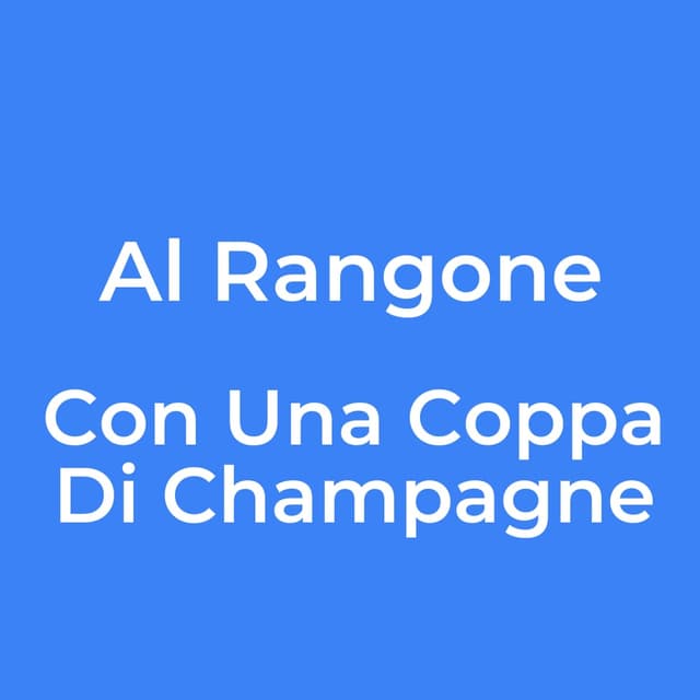Con Una Coppa Di Champagne