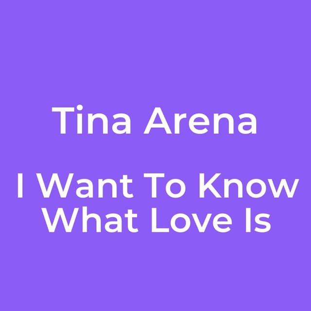 I Want To Know What Love Is