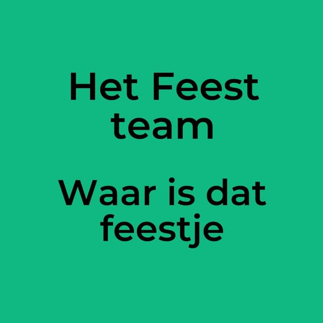 Waar is dat feestje
