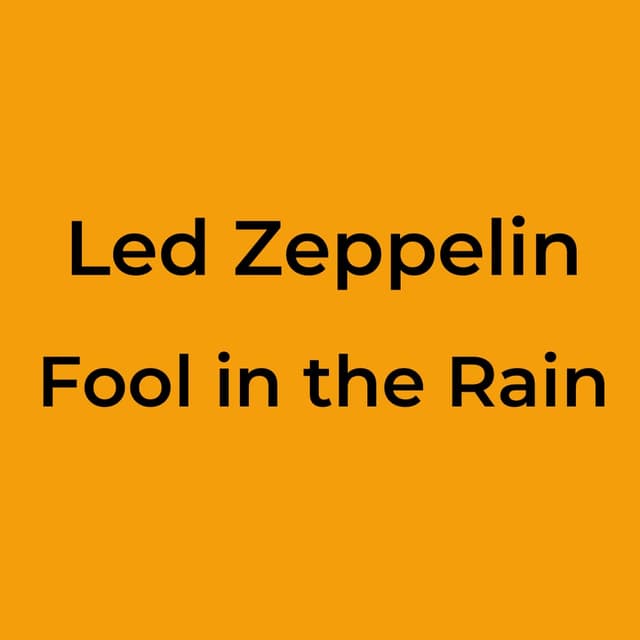 Fool in the Rain