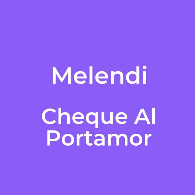 Cheque Al Portamor
