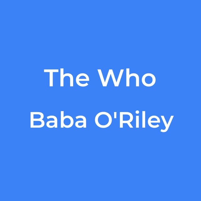 Baba O'Riley