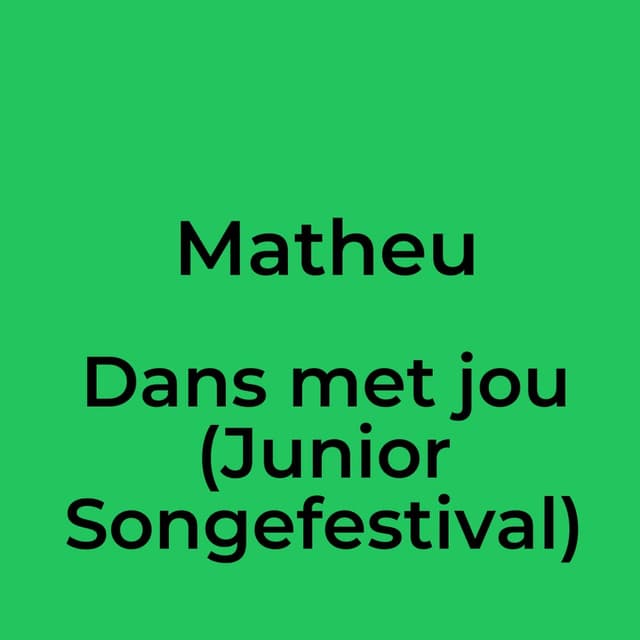 Dans met jou (Junior Songefestival)