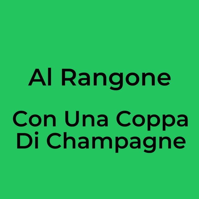 Con Una Coppa Di Champagne