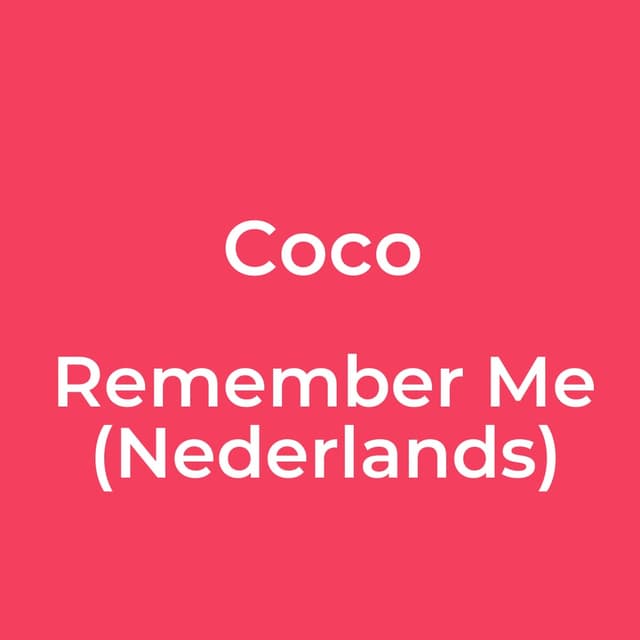 Remember Me (Nederlands)