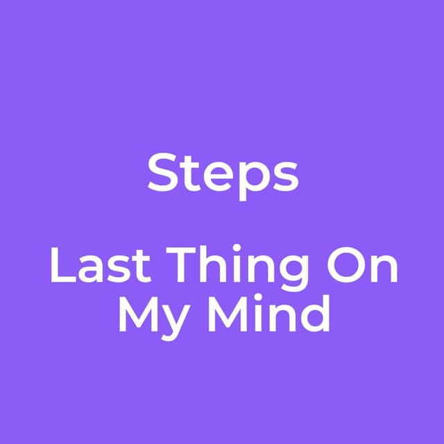 Last Thing On My Mind